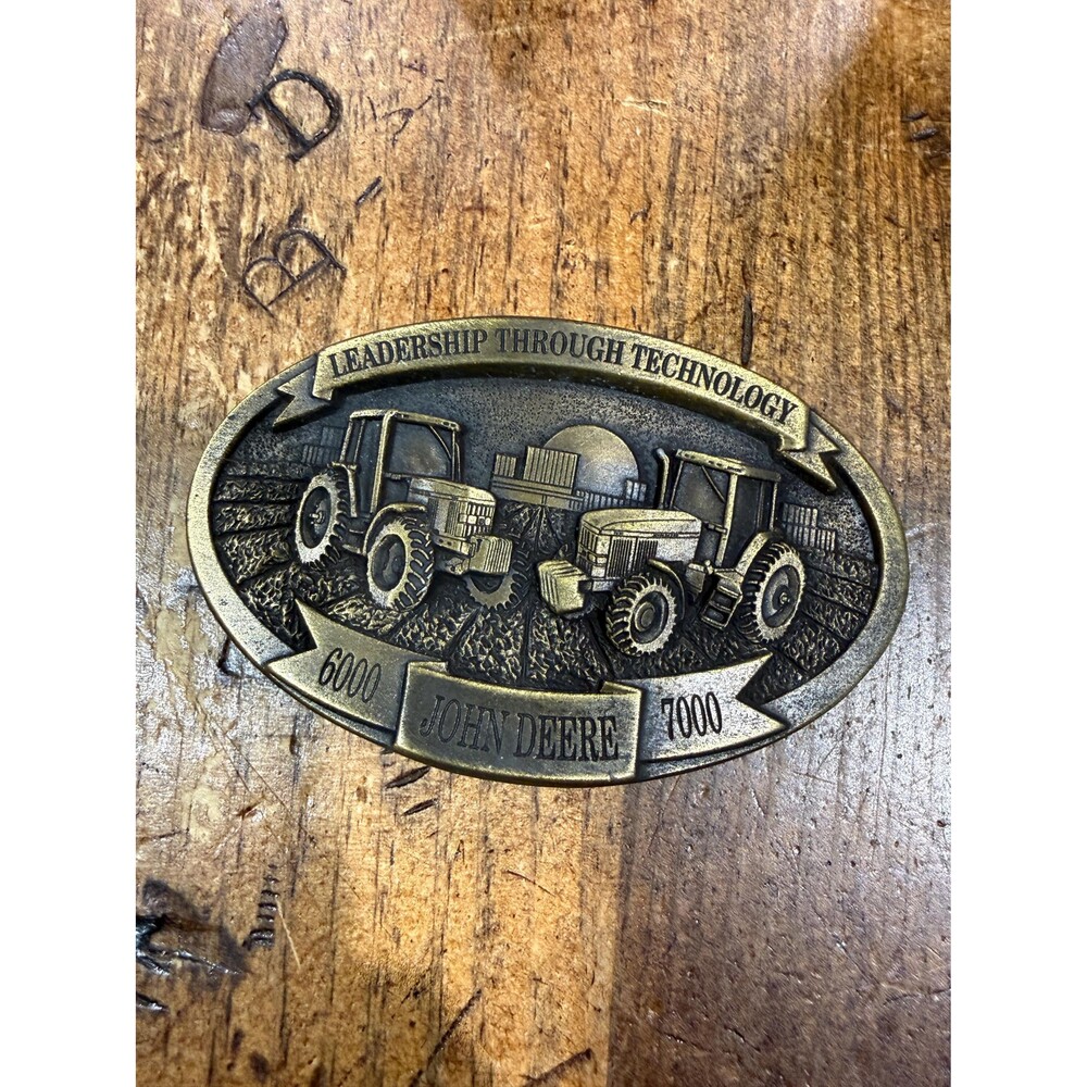 Vintage 1992 John Deere 6000 7000 Series Tractor Introduction Belt Buckle Waterl